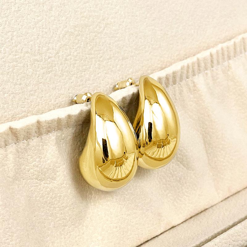 

Металлические серьги, Модные женские крупные серьги-капли с глянцевым покрытием, Простые аксессуары для ушей