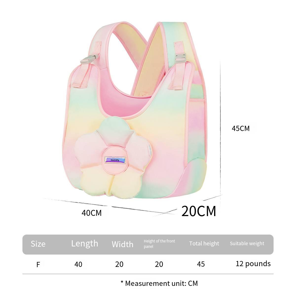 

Dreamy Gradient Pet Backpack Carrier for Cats Small Dogs - Breathable Waterproof Travel Carrier,Ombre Pet Sling Tote Bag Outdoor рожевий