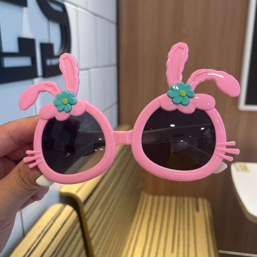 Bunny Children'S Sunglasses Baby Cute Sunglasses Uv Protection Cartoon Super Cute Bow Glasses Women