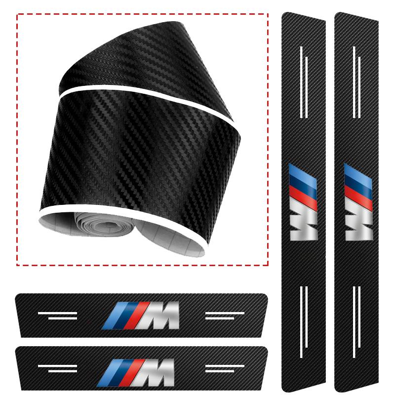 2026 Hot BMW Car Door Carbon Fiber Sill Protector Stickers For M Performance E92 E91 X3 F10 E90 F30 F40 E46 E60 F20 X5 E70 E39 E36 E87 X7 HP5