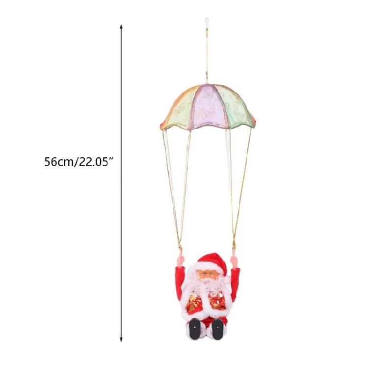 Christmas Ornaments Electric Toy Parachute Santa Clause Tumbling Dancing Decor