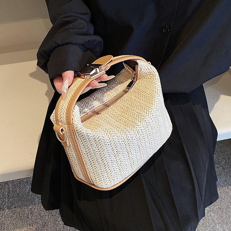 Retro Straw Crossbody Bag For Women Bohemian Small Knitting Summer Purse And Handbag Vacatial Bucket Beach Bags