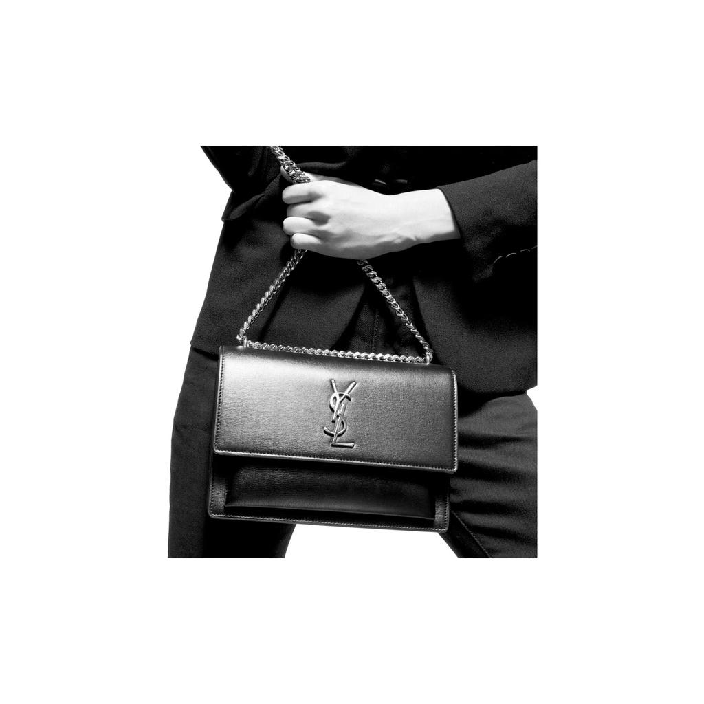 Saint Laurent Sunset Medium Chain Bag Black Women Shoulder_bags 442906-D420W-1000