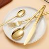 6/30pcs Stainless steel cutlery set, high-end steak knife, fork, dessert spoon, suitable for restaurant banquets parties
