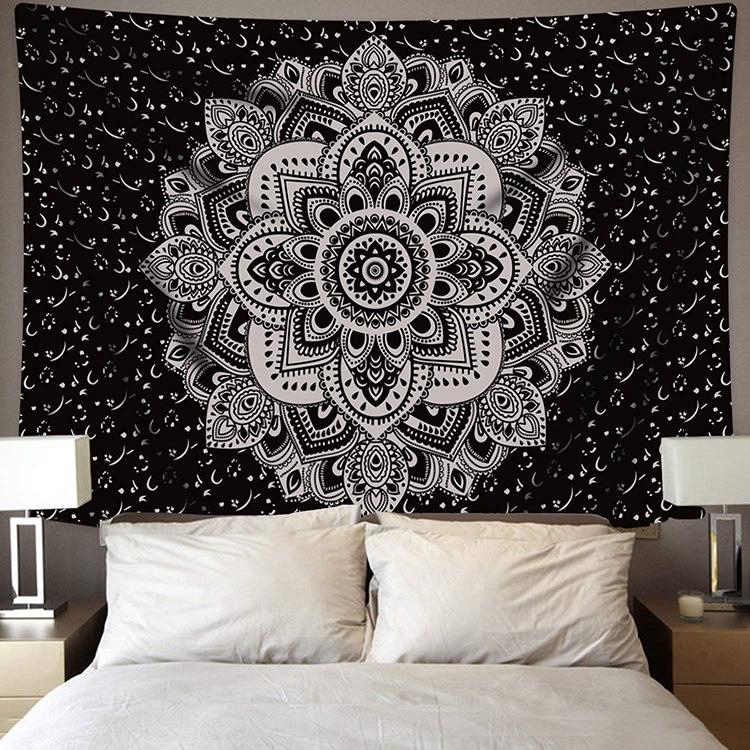 Polyester Mandala Print Tapestry Wall Hanging Carpet Throw Yoga Beach Mat Blanket Large 150*200cm Sleeping pad wall art Tapestry