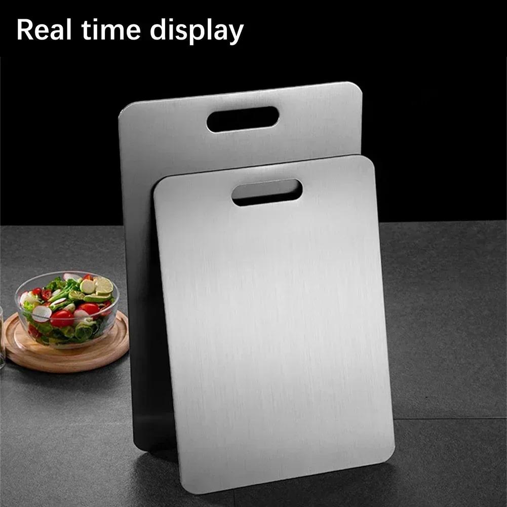 Stainless Steel Cutting Board for Kitchen Chopping Board for Meat and Vegetables Easy to Clean and Space Saving Design