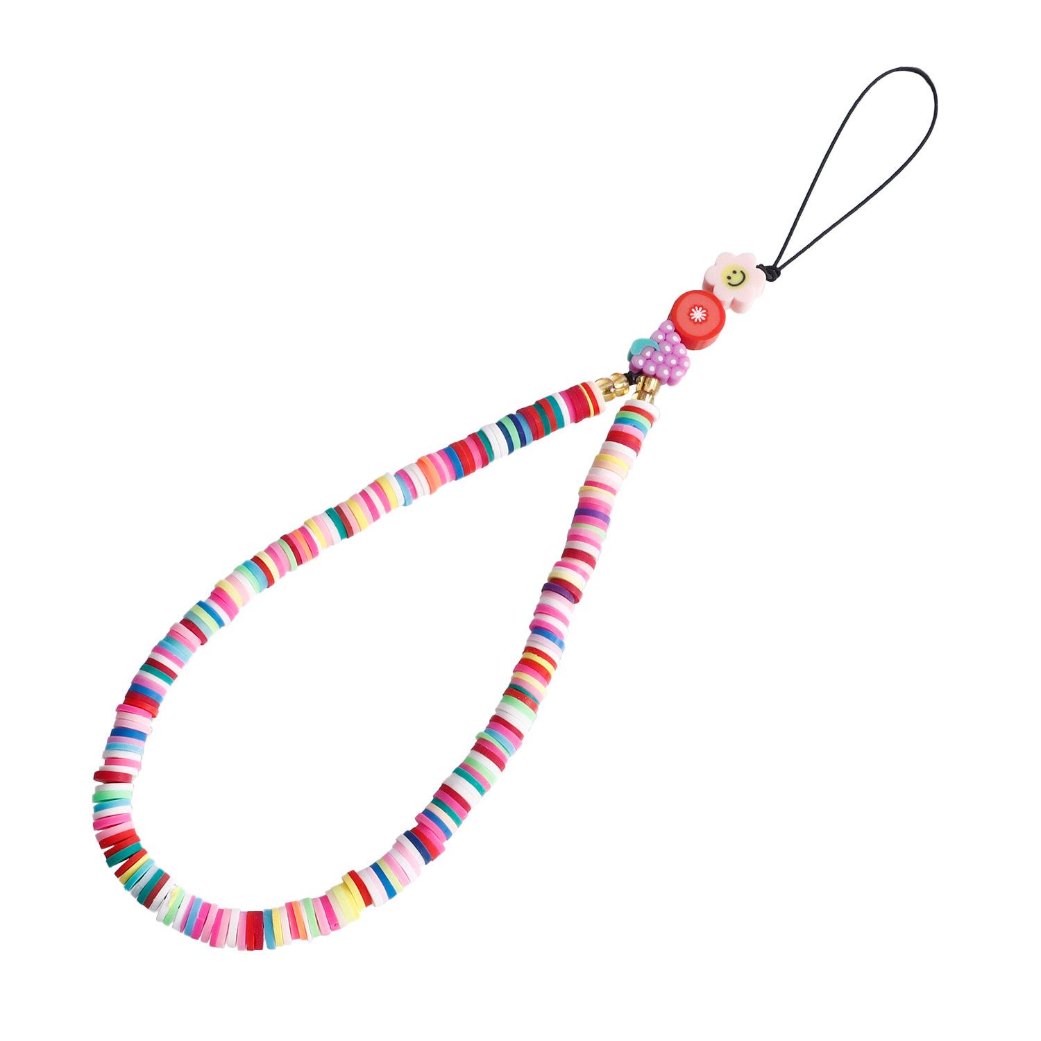 

INS trendy mobile phone chain beaded lanyard, mobile phone case pendant pendant, hand-woven pendant DIY mobile phone lanyard