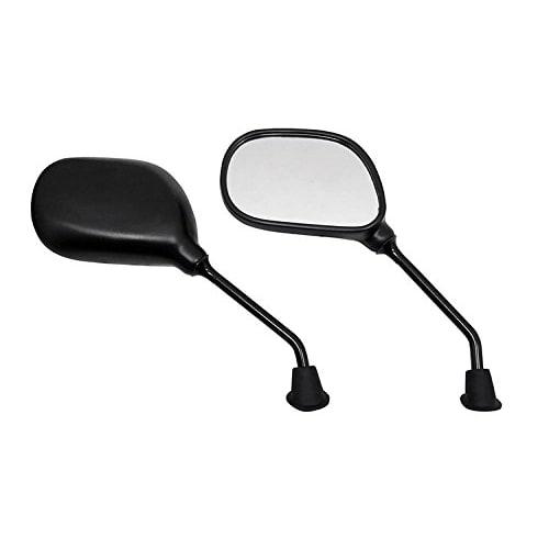 Bike Parts Center Bike Mirror No. 7: 8mm Left and Right Set Yamaha Moped Scooter Oval 6013