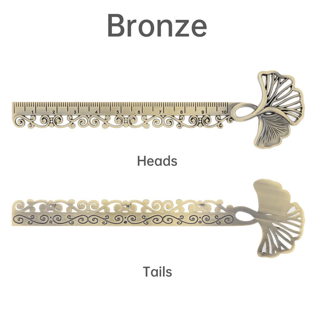 Elegantní klasické kovové záložky pravítko 4 barvy prémiové pro ženy učitele milovníky knih s funkcí měření