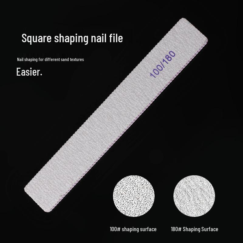 Gray-White Rhombus Thickened Double-Sided EVA Nail File and Polishing Strip for Manicure.