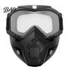 Clear Vision Work Goggles Full Face Goggle Mask, Detachable Cycling Mask with Anti-Fog HD Safety Lens, Large Viewing Hood, Anti-UV Shield for