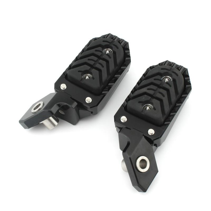 Adjustable Wide Footpegs BMW R1250GS Adventure Motorcycle Aftermarket Upgrade Black Titanium