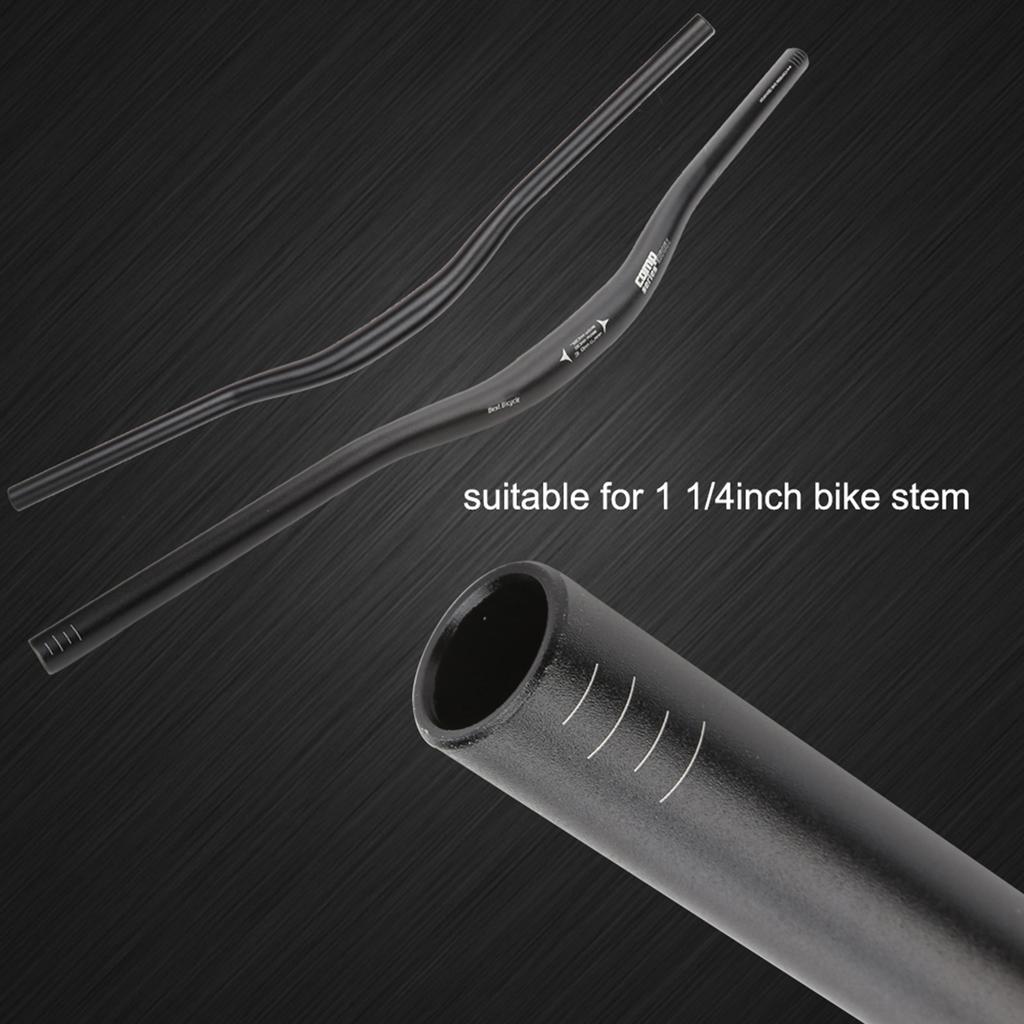Aluminum Alloy Mountain Bike Riser Handlebar Cycling Racing Travel Relax and Rest (Black)