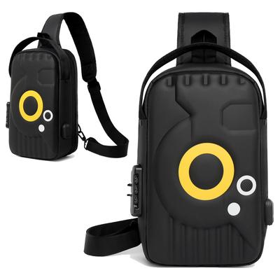 Bolsa De Peito Impermeável E Anti-roubo Mochila Masculina Mochila De Carregamento USB Bolsa De Extensão Diagonal Com Um Ombro