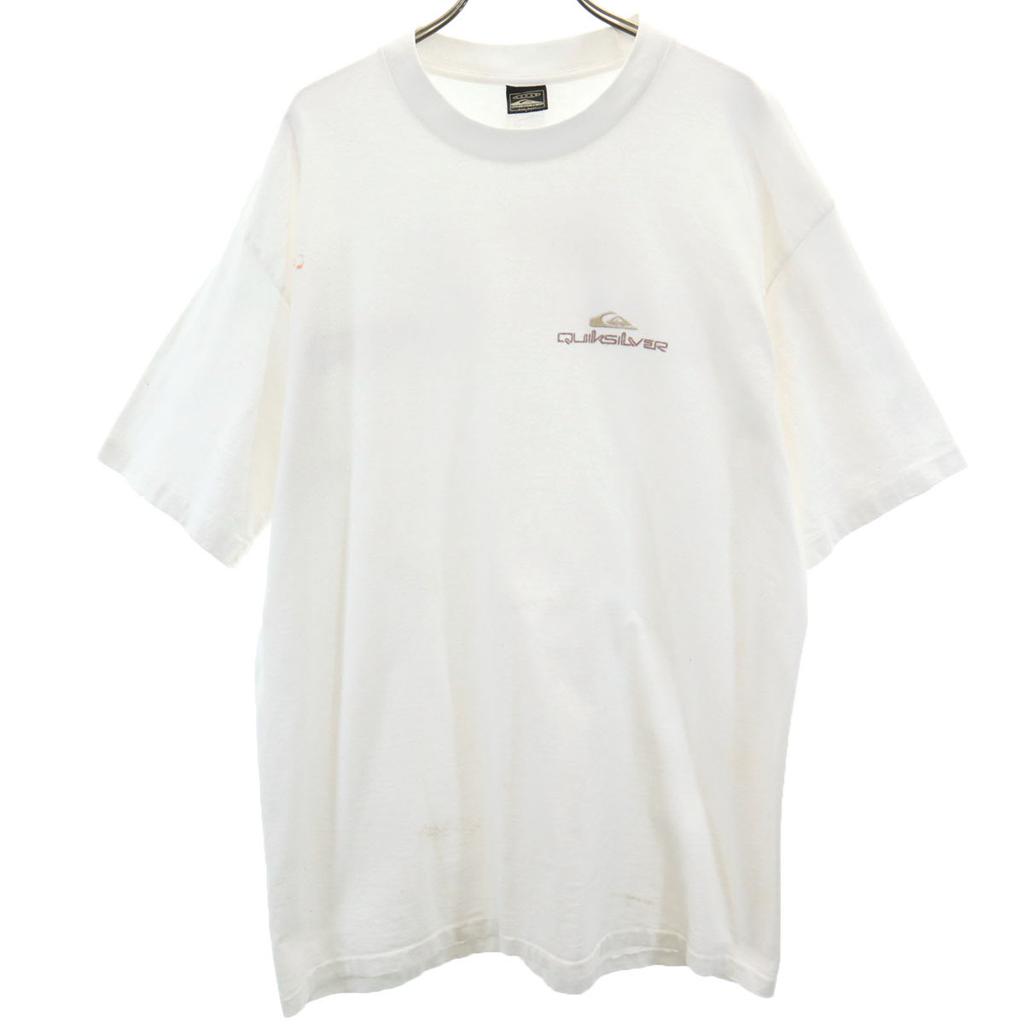 Quiksilver Made in USA Back logo Short sleeve T-shirt L Single stitch Men's Used