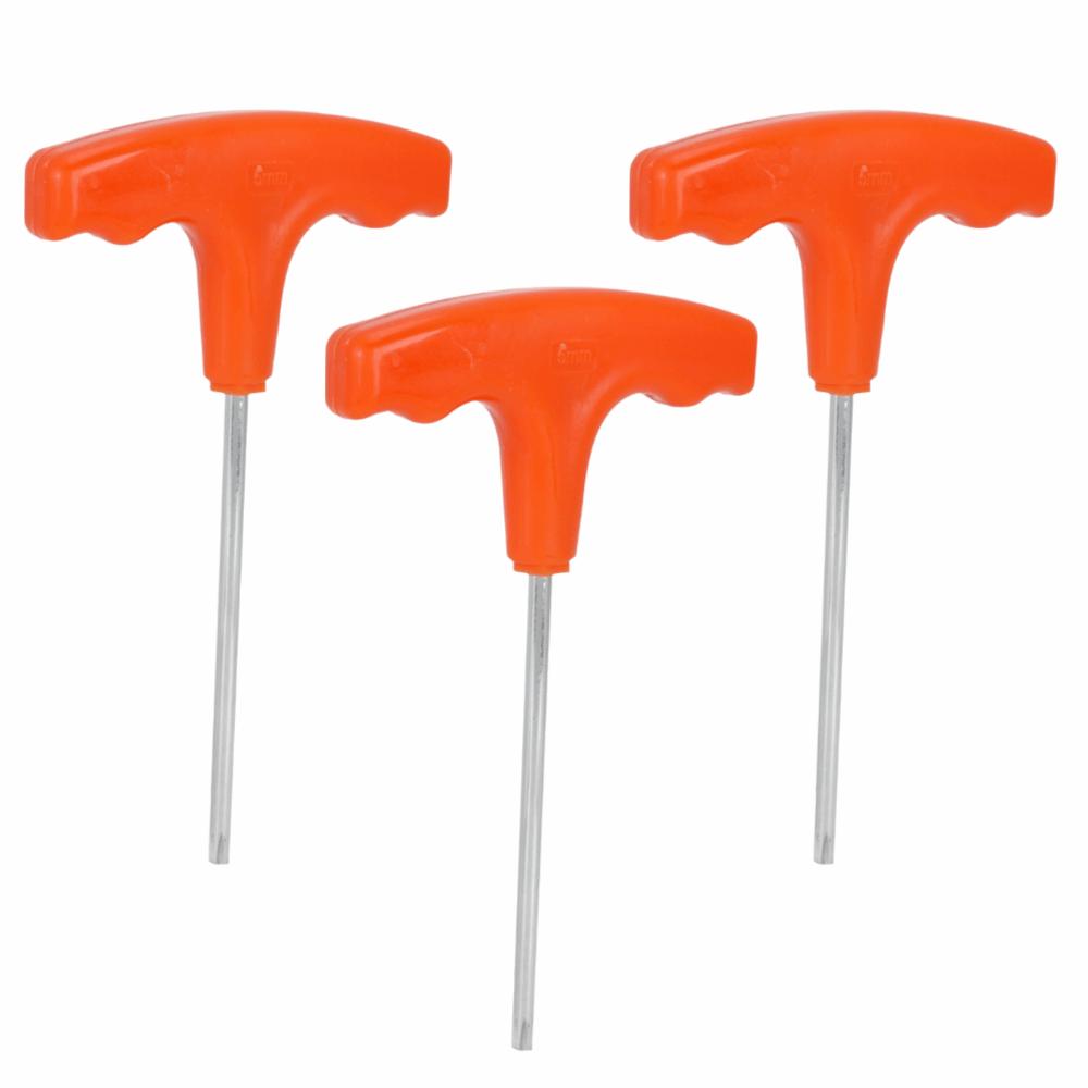 3PCS Orange Color T-Handle Screwdriver 45 Steel Chainsaw Adjustment Tool for Stihl, Makita
