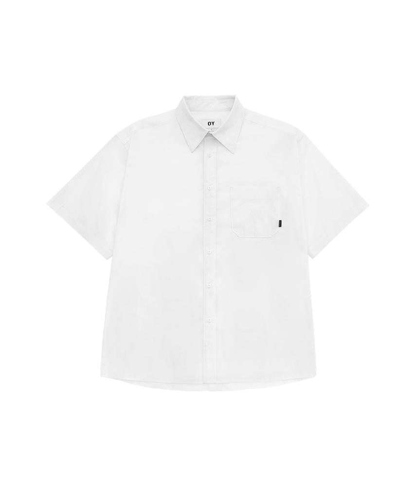 OHY Back Stitch Pocket Half Shirts-White