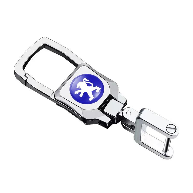 

Car Sticker 1pcs New 3D Metal Car Styling Keychain Key Chain Ring Key Holder For Peugeot 206 207 307 3008 2008 308 407 408 508 3