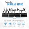 Metal Medal Holder Wall Display Rack for Sports Awards Ribbons Runner Gymnastics Cheer Dance Race Mounting Hardware Included