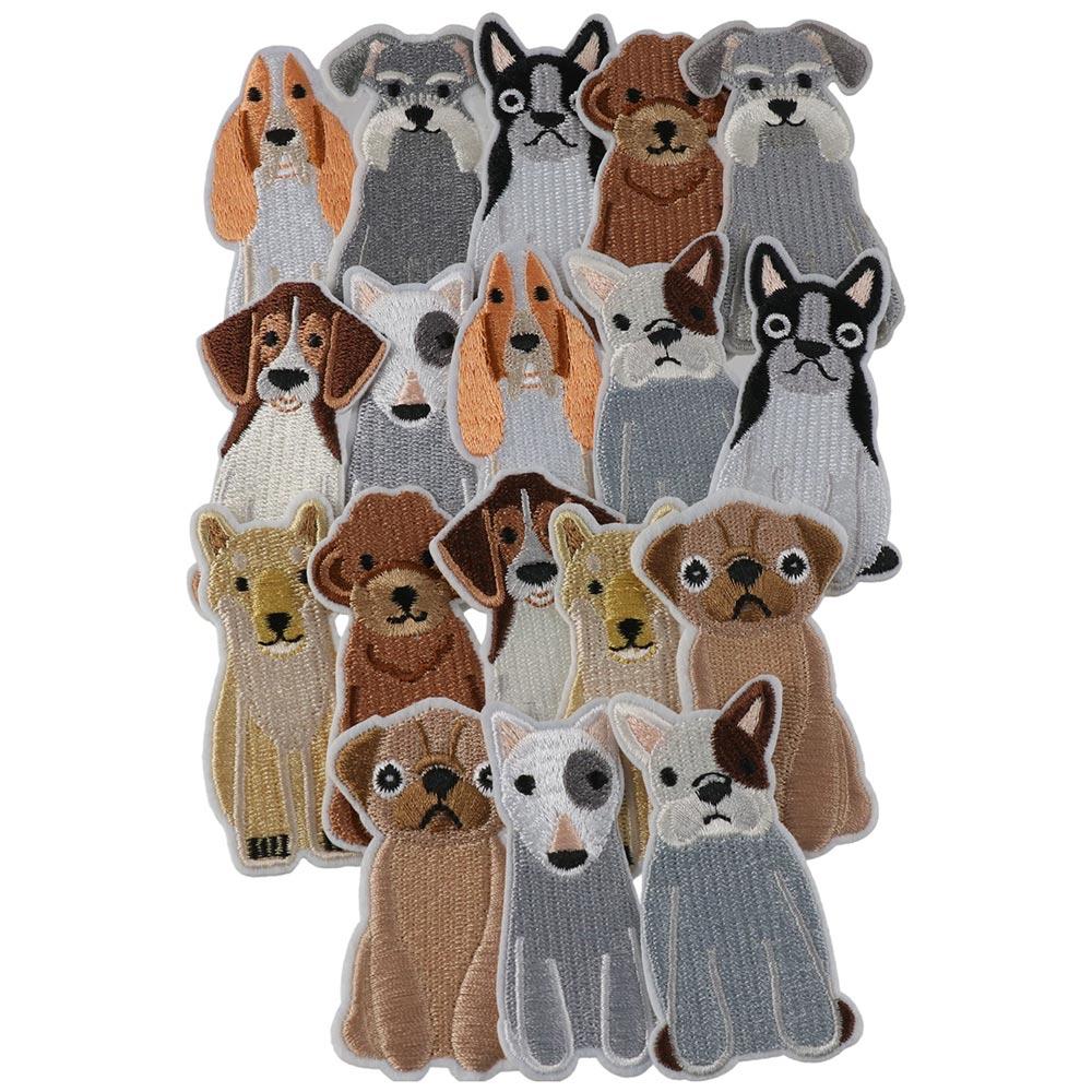

Lightweight Patches Cute Dog Patches Nylon 9 Pcs/Set Puppy Embroidery Patch Embroidered Applique For Bags античная латунь