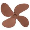 Stove Fan Blade Aluminium Alloy 4 Blades Set Kit with Hex Wrench Screw for Replacement Bronze