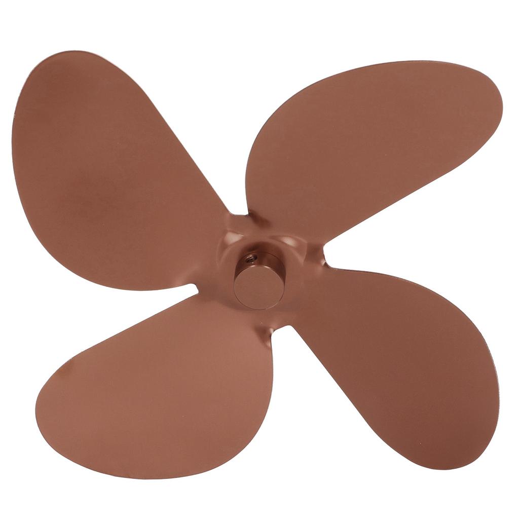 Stove Fan Blade Aluminium Alloy 4 Blades Set Kit with Hex Wrench Screw for Replacement Bronze