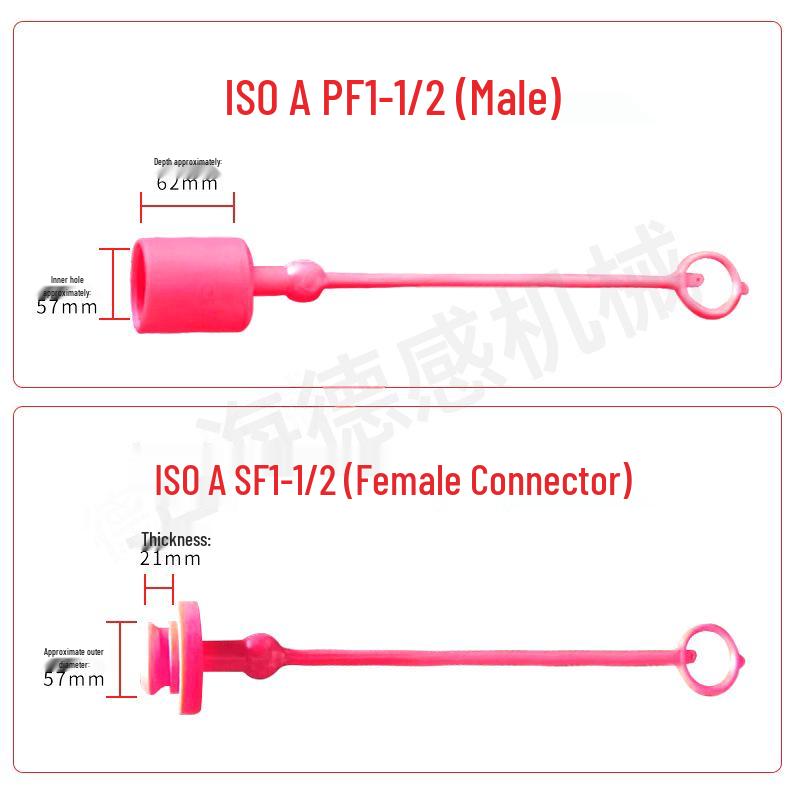 Red Rubber Protective Dust Cap for Quick Connect Plug
