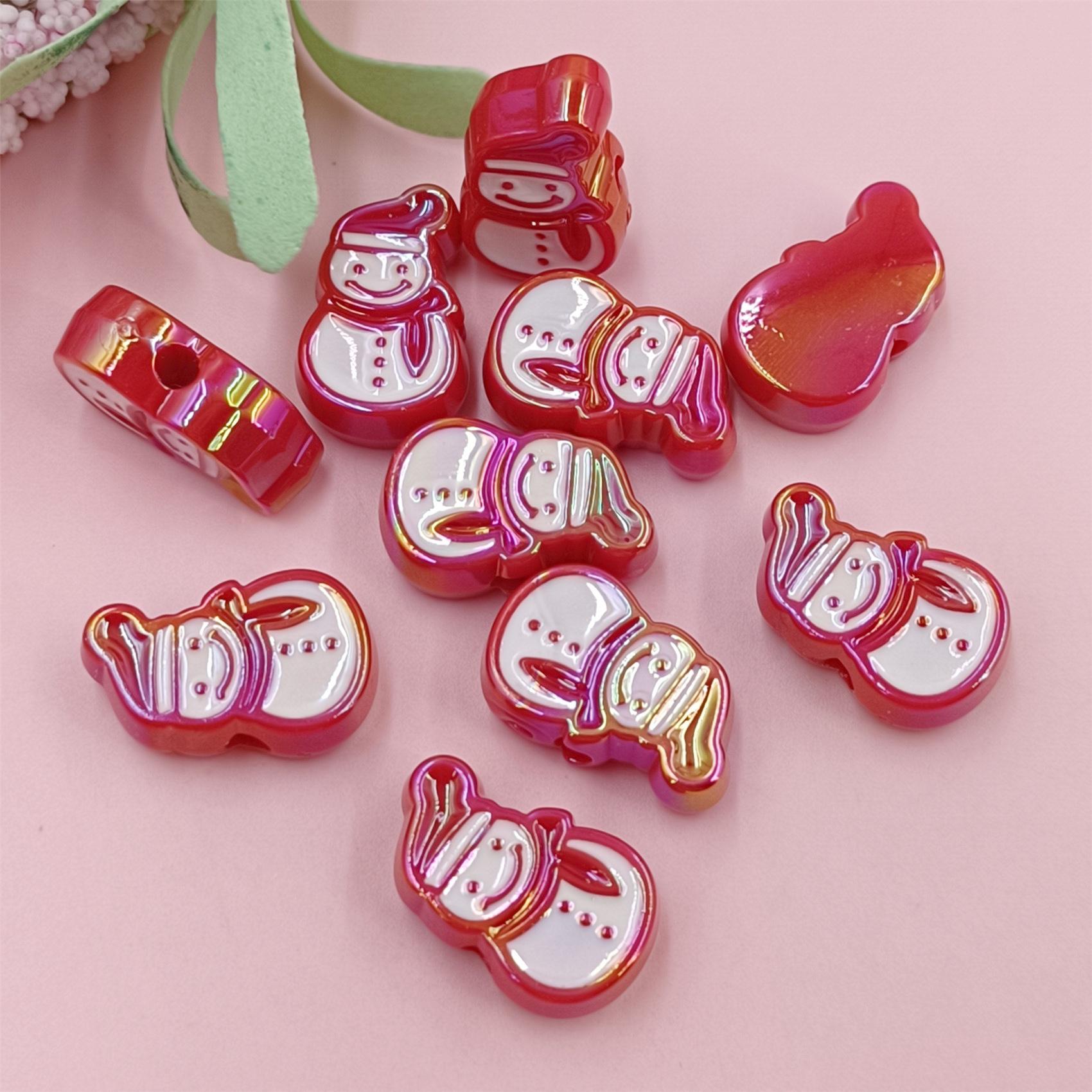 

Товары для домашней вечеринки Сделай сам УФ-покрытие цвета Шармы для изготовления ювелирных изделий Ручная работа Новые ювелирные аксессуары Рождество 10 шт. Изделия ручной работы Акрил Разные размеры Snowman