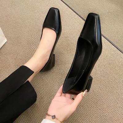 Fashion Woman Spring Casual Square Toe Low Soft Soled Shoes Lolita Ballerina Flats Female Elegant French Retro Mary Janes
