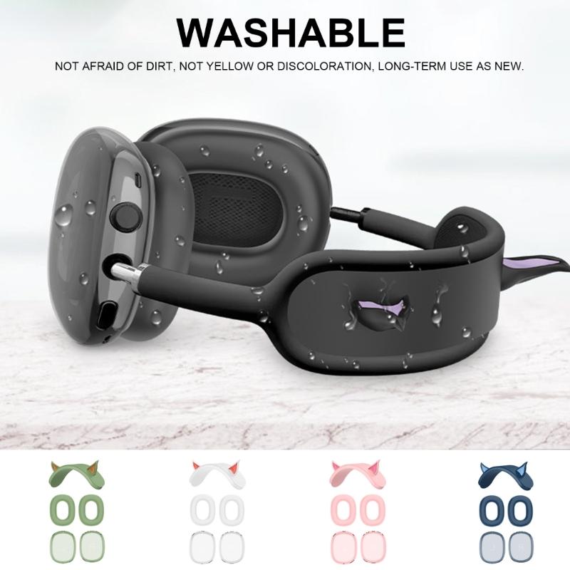 Protective Silicone Case For Headphones, Soft Ear Pad Cover With Headband Sleeve, Scratch Resistant Case