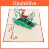 Premium Quality 3d Greeting Card With Timeless Christmas Deer Pattern For All Occasions