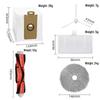 Lydsto W2 Robot Accessories: Filter, Side Brush, Main Brush, Dust Bag, Mop Cloth