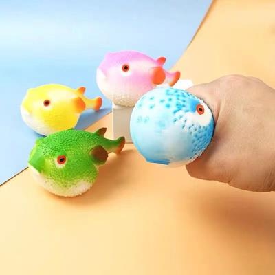 Pufferfish Pufferfish Squeeze Pinch Toy Simulation Pufferfish Pinch Music Vent Toy  Birthday Gift