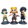 Anime 15cm Demon Slayer Figure Nezuko Tanjirou Zenitsu Inosuke Kyoujurou Giyuu Kawaii Qposket PVC Model Toys children Perfect Gift