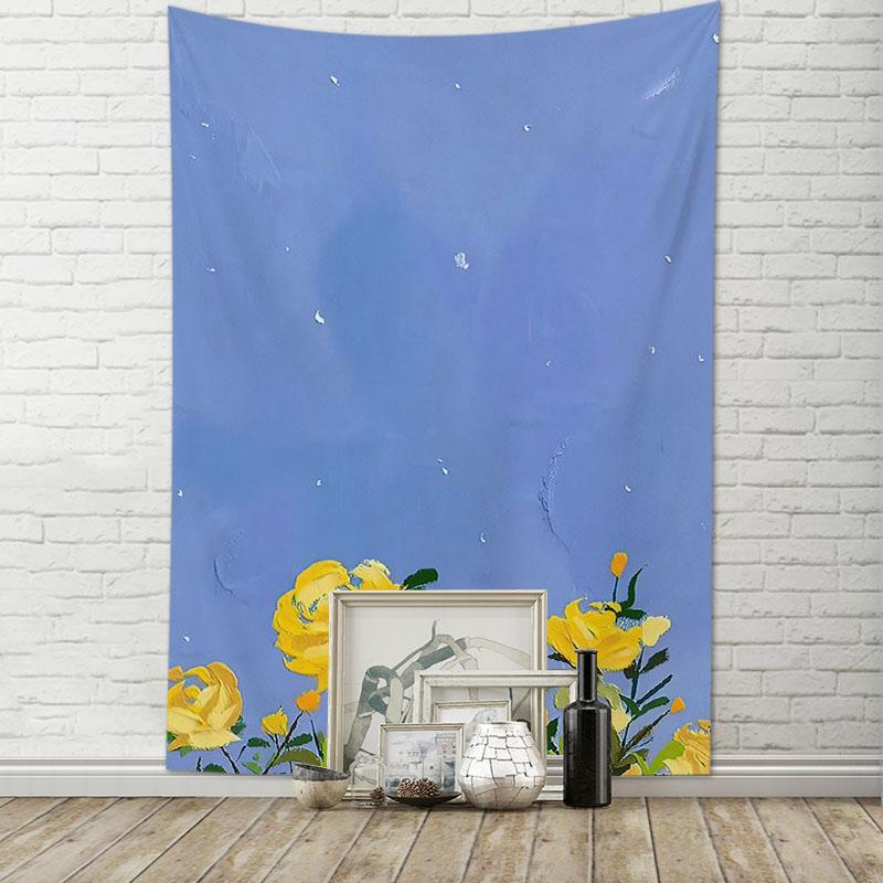 Tapestry room decoration sky moon art oil painting hanging cloth living room home decoration