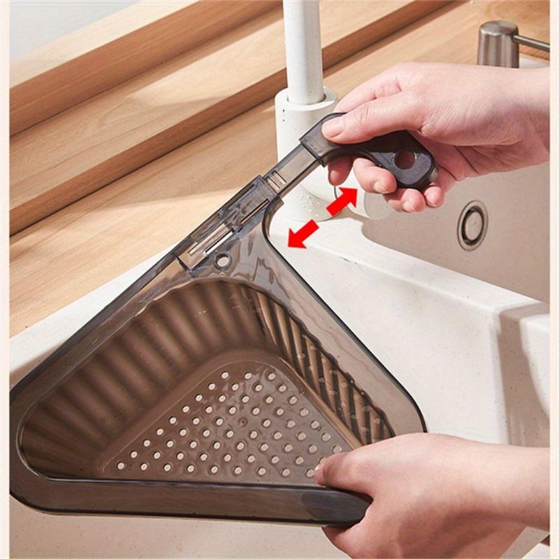 1pc White Plastic Multifunctional Swan Drainage Basket Large Capacity Sink Organizer, Easy To Clean Design and Detachable Basket
