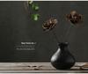 Zen Style Black Ceramic Mini Vase for Dried Flowers – Retro Chinese/Japanese Decor Ornament