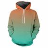 Kolekce přechodových barev Pánská volná mikina s 3D digitálním potiskem Volná mikina