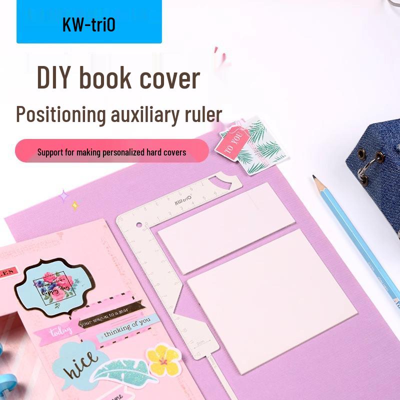 Multifunctional Metal Book Positioning Ruler for DIY Album Covers