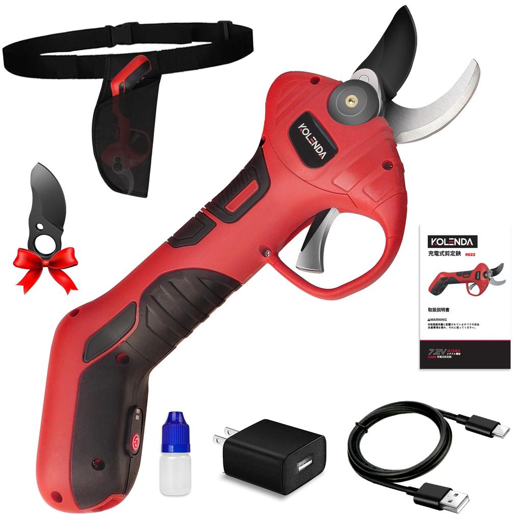 KOLENDA Electric Pruning Lightweight Electric Pruning Shears at Only Rechargeable Pruning Shears with 4000mAh Lithium Electric Scissors for Gardening