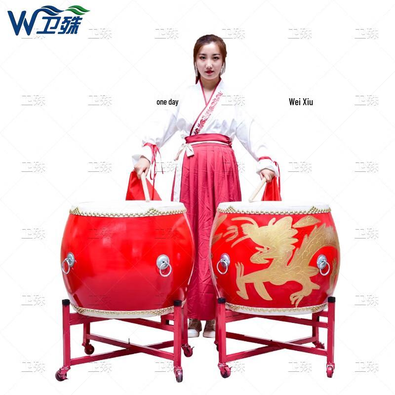 Chinese Red Cowhide Dragon Boat Performance Drum