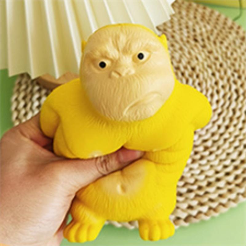 Stress Yellow Gorilla Relief Toy Rebound Toy Home Desktop Decoration Gift Kids