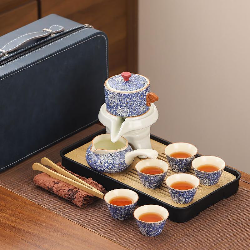 Chaxun Portable Ceramic Kung Fu Tea Set - Splendid Mountains and Rivers