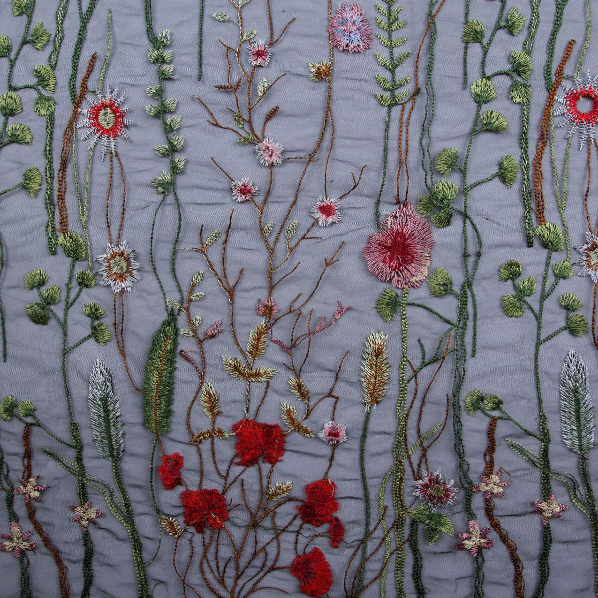 Maglia Da Ricamo In Pizzo Floreale Con Fiori, 135 X 91 Cm, Tessuto Da