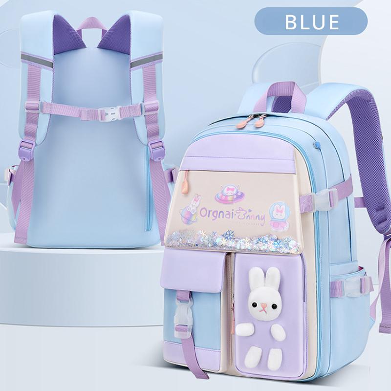 Fashion Quicksand Refrigerator Door Open Schoolbag Elementary Junior High School Girl's Backpack for Grade 1 3 6 9 Children Leisure Travel Rucksack
