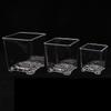 Square Transparent Acrylic Flower Pots Breathable Bonsai Plant Pot Desktop Decoration For Garden Yard Living Room Balcony
