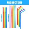 KX4B 100 Count Party Straw Colorful Straw Bendable Straw Drinking Straw Throwaway Straw Drinking Tube for Various Occasion