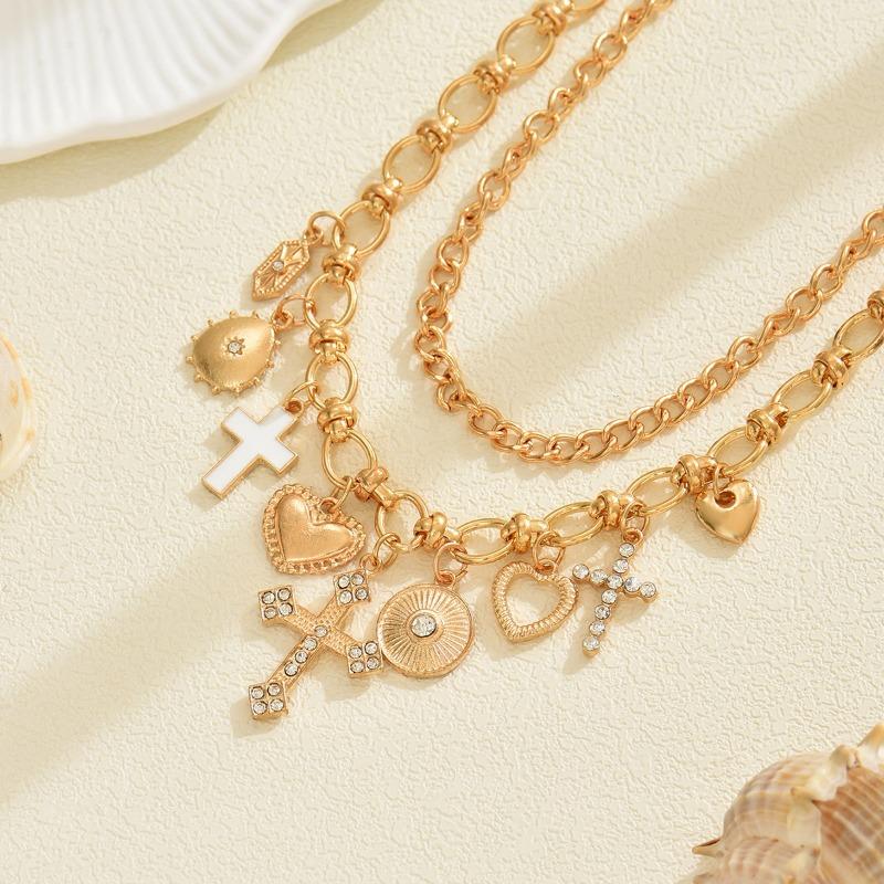 Cross Necklace Niche High-end Jewelry Accessories Hip-hop Punk Style Pendant Love Necklace Women