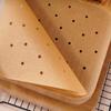 100pcs with Holes Food Disposable Paper Liner Baking Oil-proof Paper  Steamer