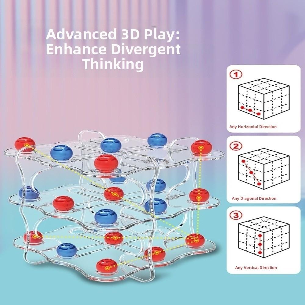 3D 3D TIC-TAC-TOE Game Table Games Strategy Board Games  Parent Child Interaction